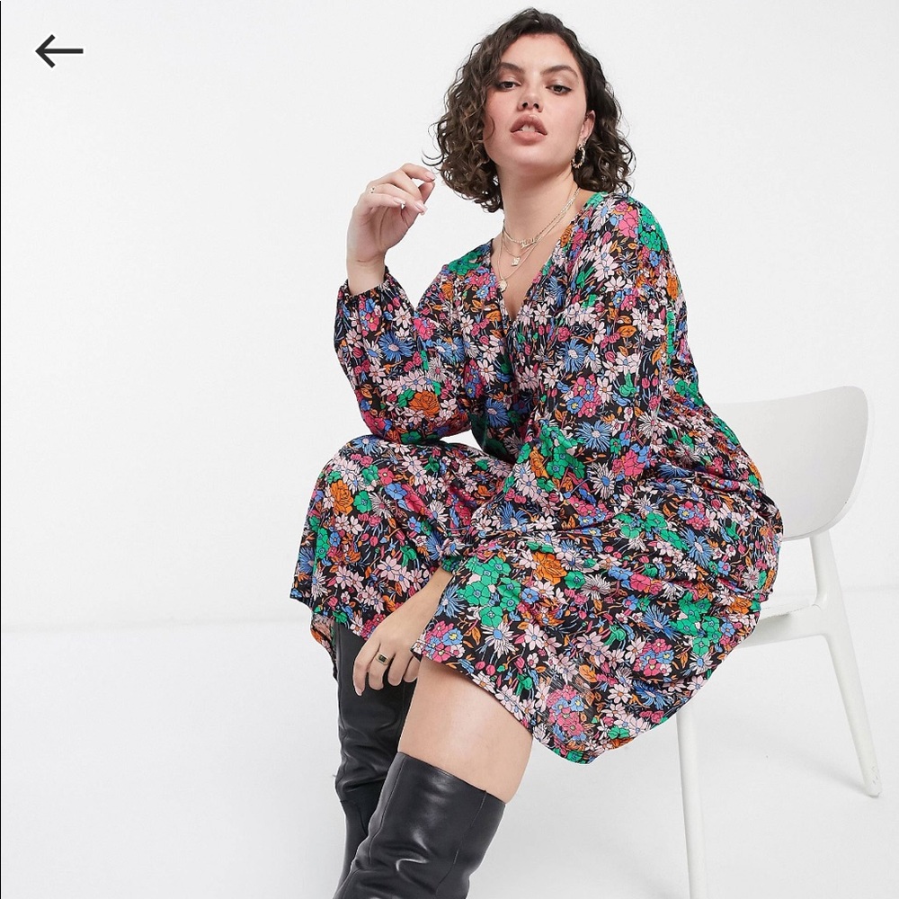ASOS Plus-Size Floral Midi Dress